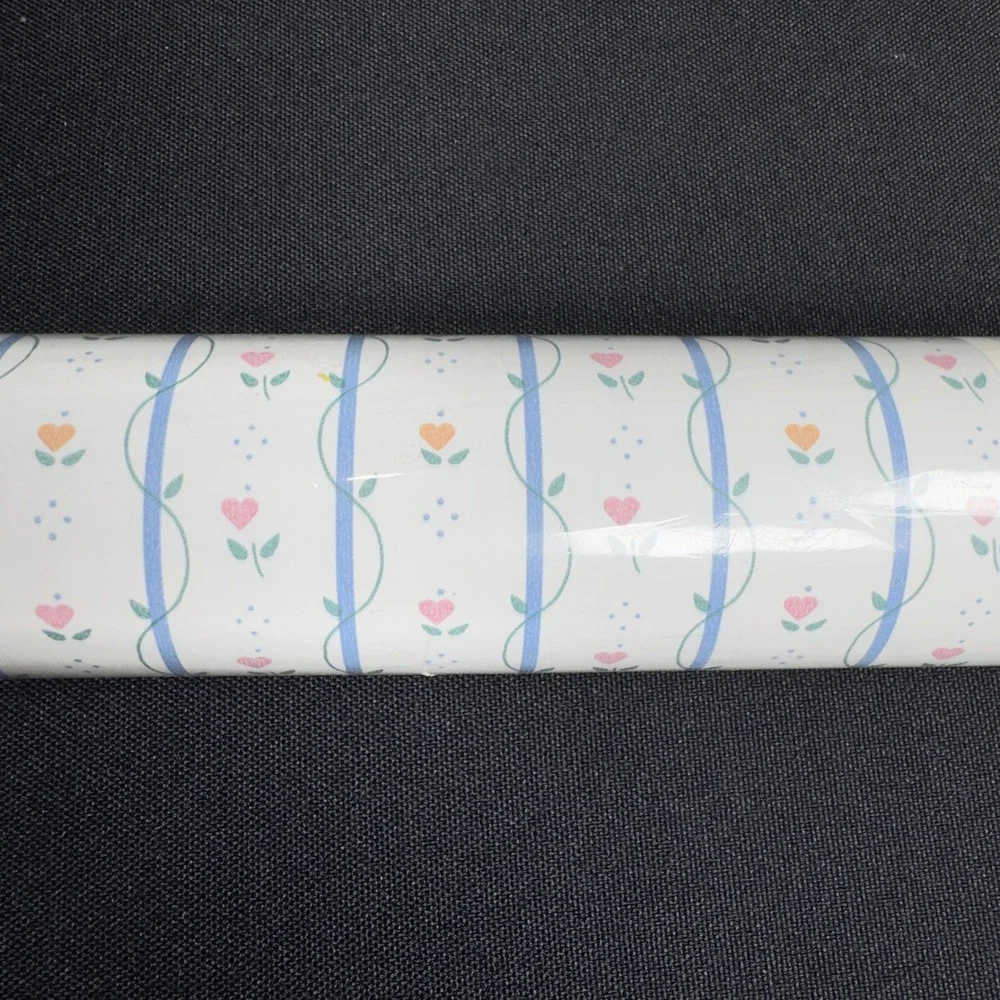 NOS 1989 Rubbermaid Con-Tact Paper Petite Floral Hearts 3yds x 18